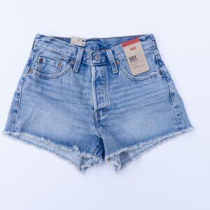 NWT Levi's 501 Shorts High Waist 100% Cotton 4 button fly Cut Offs 25
